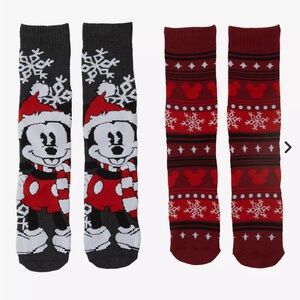 Disney Festive Mickey Mouse Socks - Red and Gray